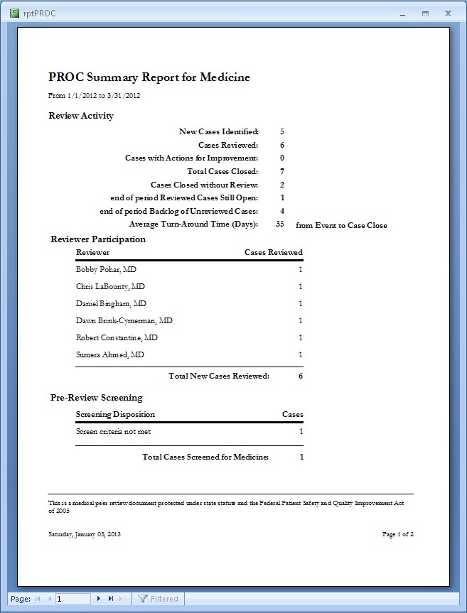 PREP-MS Oversight Committee report page 1