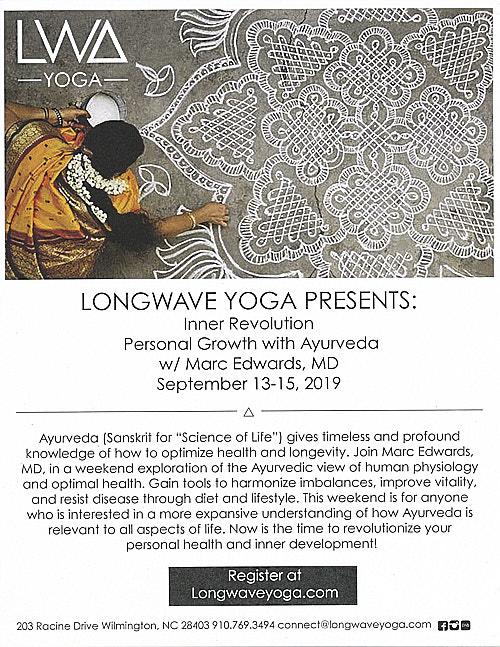 Longwave Yoga Ayurveda Workshop Flyer
