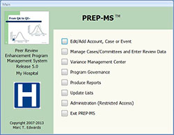 PREP-MS main form screen shot